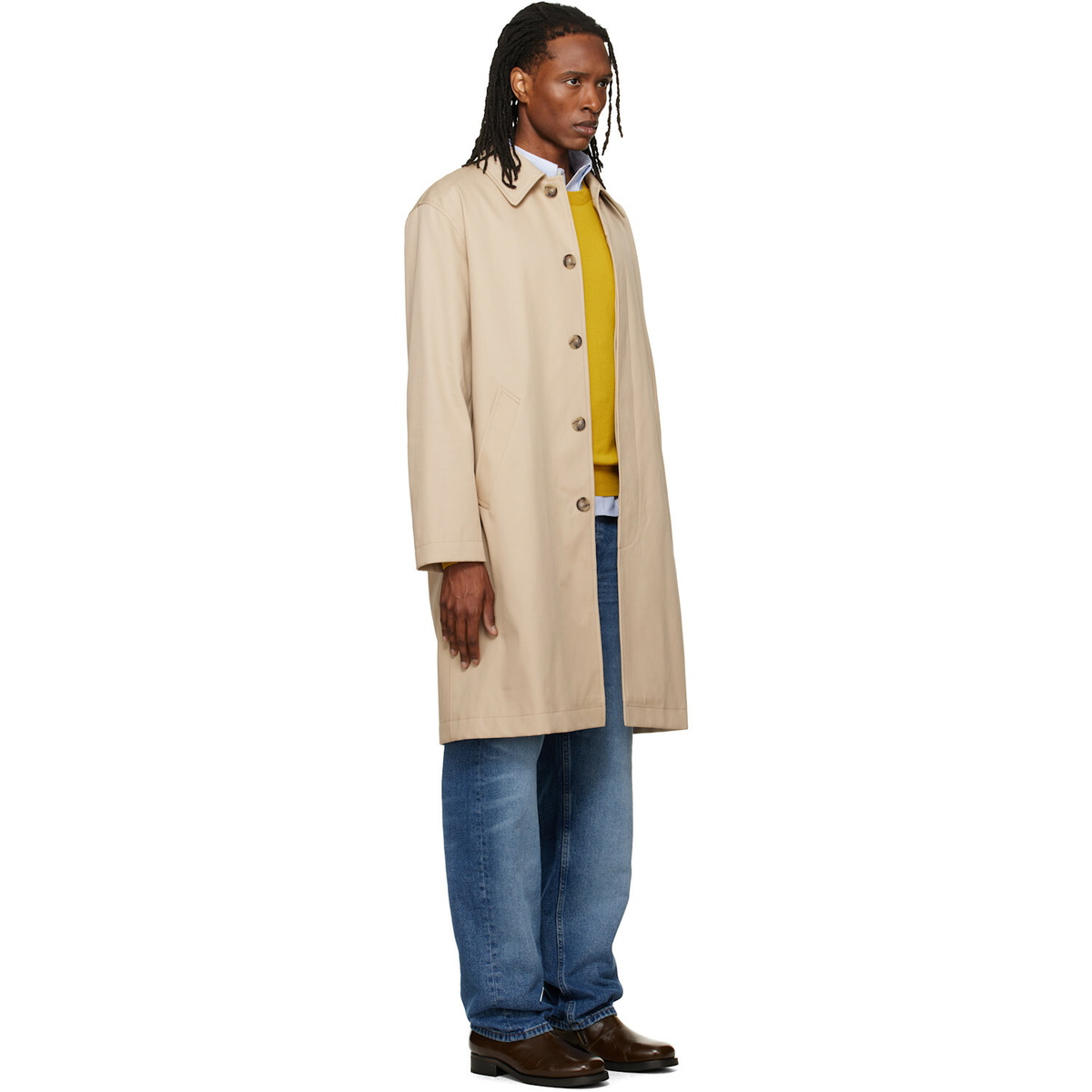 A.P.C. Beige Urban Mac Coat