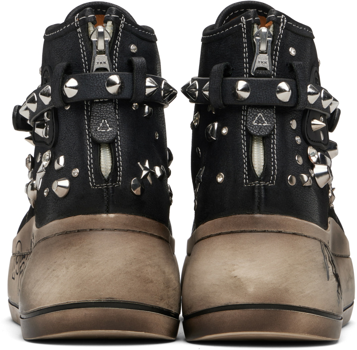 R13 Black Kurt High Top Sneakers