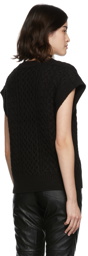 Juun.J Black V-Neck Knit Vest