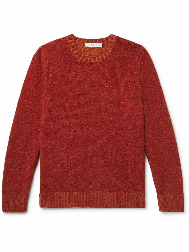 Photo: Inis Meáin - Donegal Merino Wool and Cashmere-Blend Sweater - Red