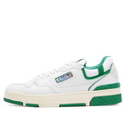 Autry Men's CLC Low Leather Sneakers in White/Green