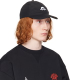 Marine Serre Black Recycled Nylon Baseball Cap