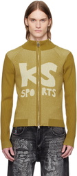 KidSuper Khaki Retro Rib 'KS Sports' Sweater