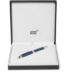 Montblanc - Meisterstück Le Petit Prince Egraved Silver-Tone and Resin Ballpoint Pen - Blue