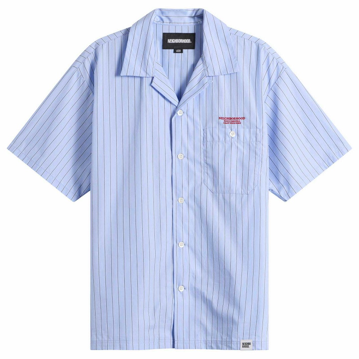 Photo: Neighborhood Men's Stripe Vacation Work Shirt in Blue