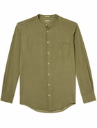 Massimo Alba - Noto2 Slim-Fit Grandad-Collar Cotton-Corduroy Shirt - Green