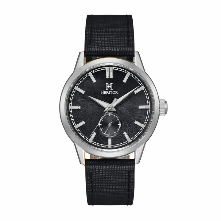 Photo: Heritor Argento Automatic Black Dial Mens Watch HERHS3801