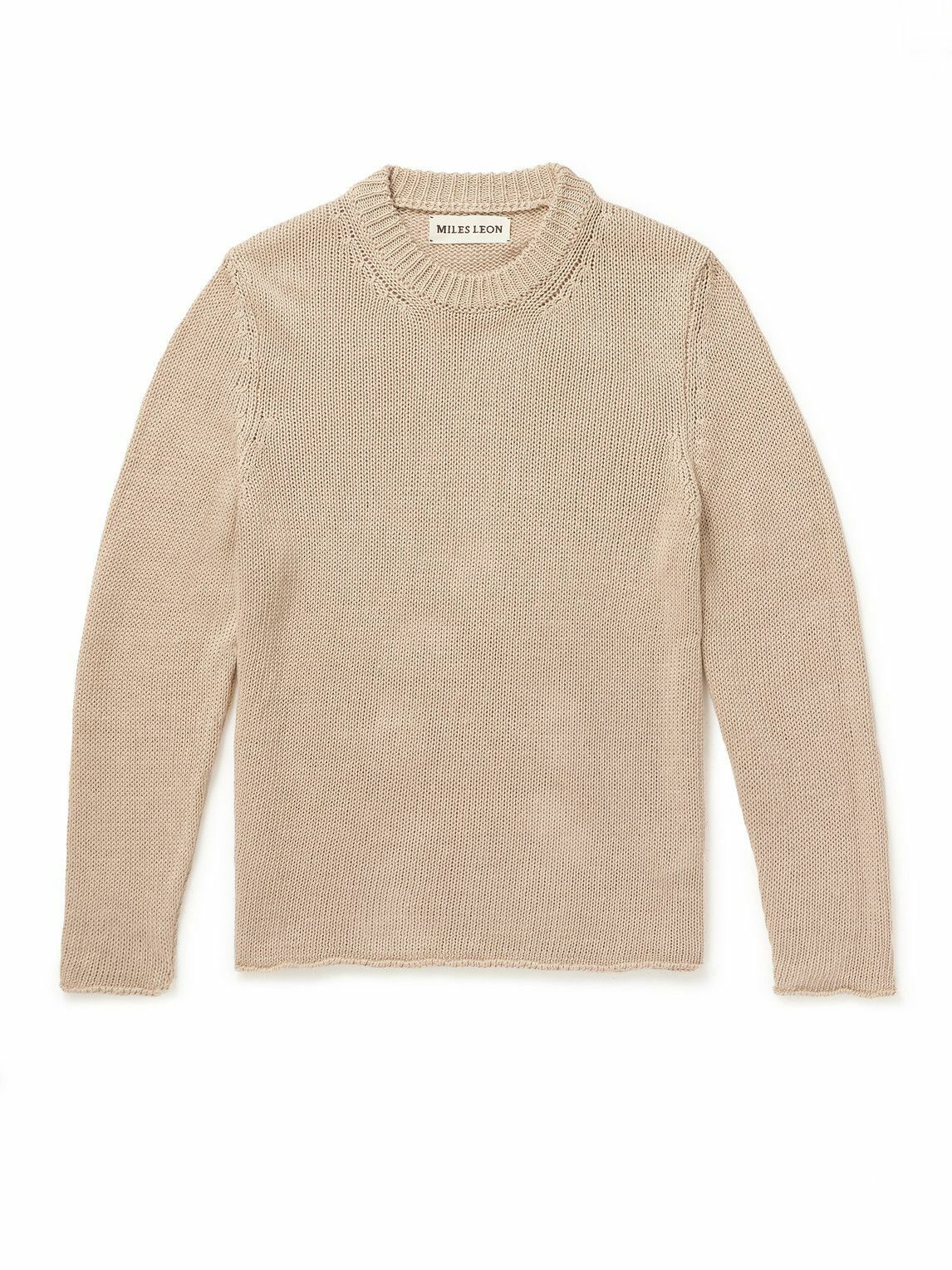 Miles Leon - Linen and Cotton-Blend Sweater - Neutrals Miles Leon