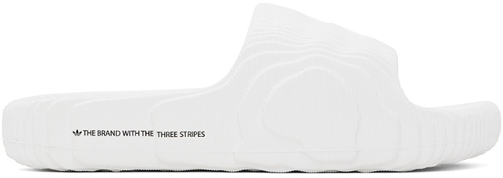 Photo: adidas Originals White Adilette 22 Slides