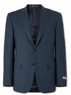 Canali - Super 130s Unstructured Wool and Cotton-Blend Suit Jacket - Blue