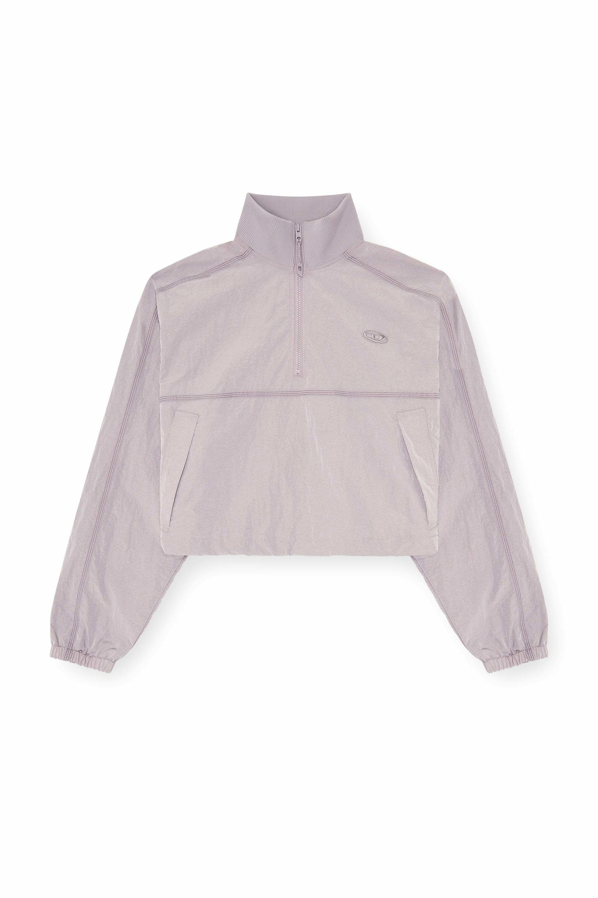 Diesel Relaxed nylon jacket with mock neck - Jackets - Woman -