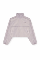 Diesel Relaxed nylon jacket with mock neck - Jackets - Woman -