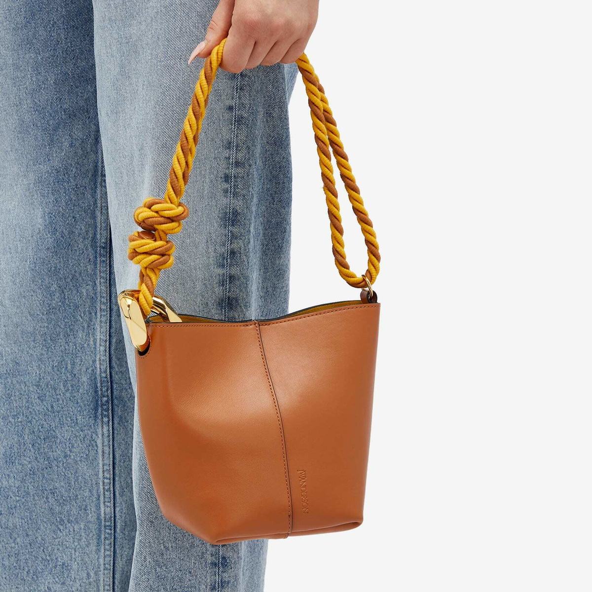 JW Anderson Women's The Corner Small Bucket in Pecan JW Anderson