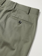 Canali - Kei Slim-Fit Tapered Stretch-Cotton Twill Suit Trousers - Green