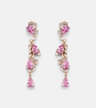 Suzanne Kalan 18kt rose gold drop earrings with sapphires and diamonds