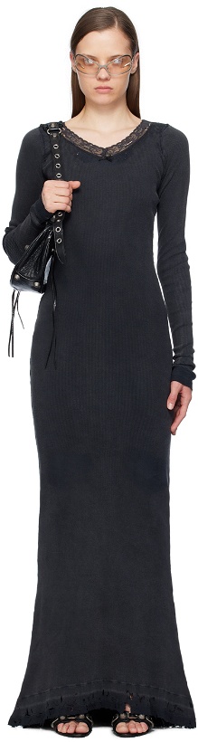 Photo: Balenciaga Black Lingerie Maxi Dress