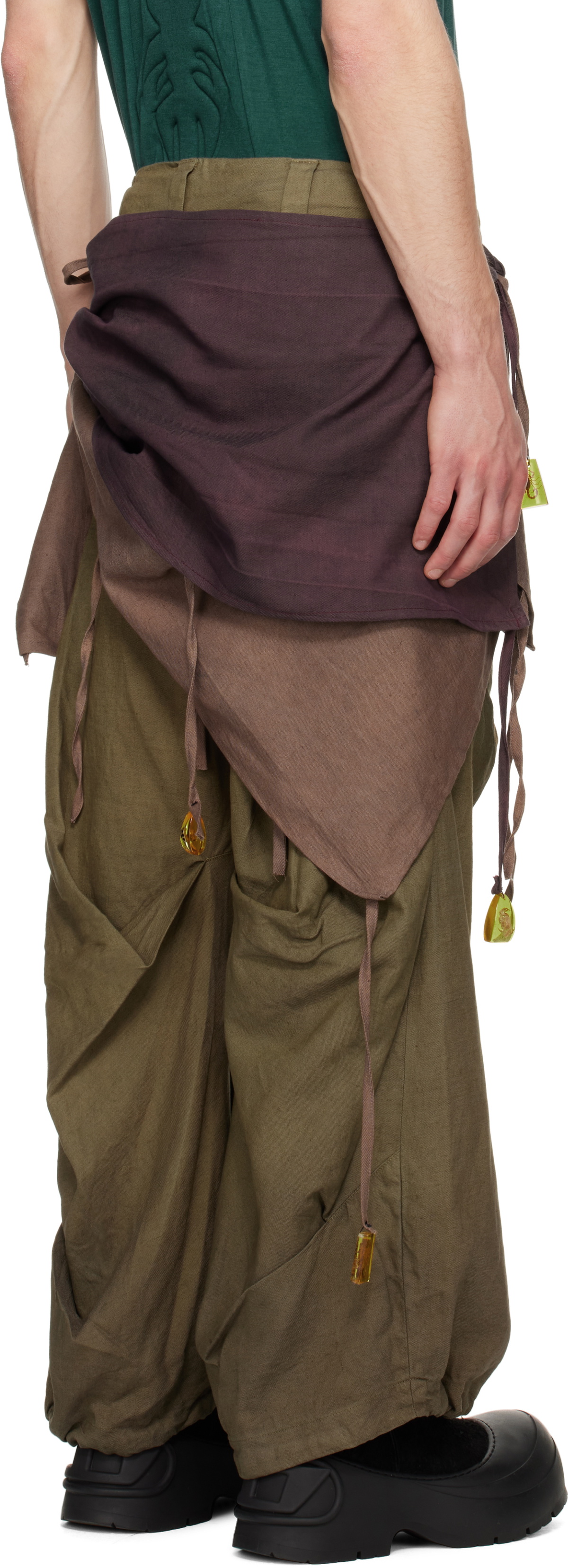 YAKU Khaki & Brown Journey Trousers