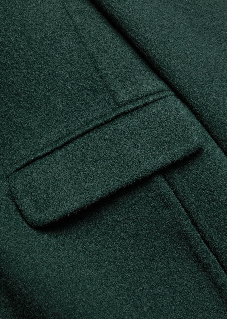 Vince Single-breasted Wool-blend Coat Green