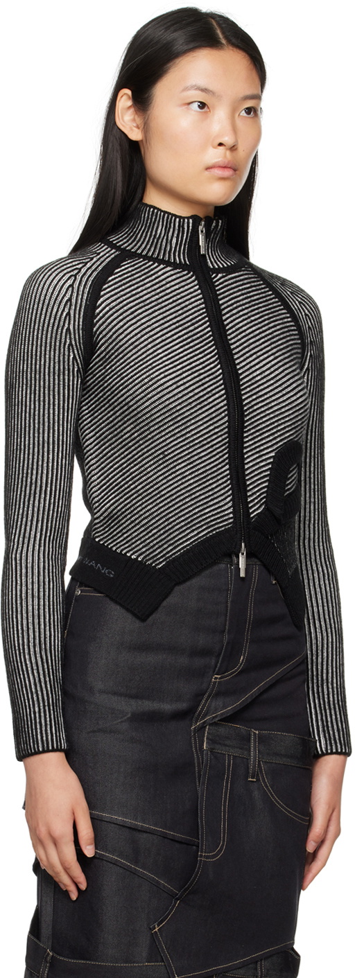 Feng Chen Wang Black & White Raglan Jacket