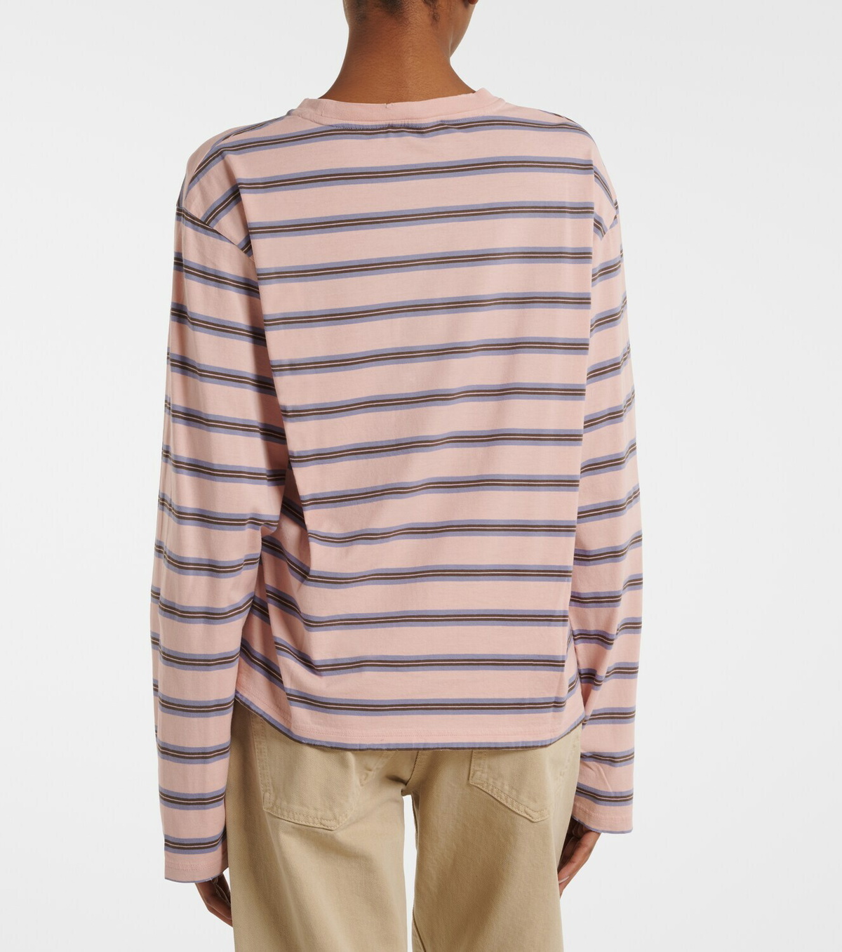Prada Striped cotton jersey top