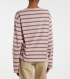 Prada Striped cotton jersey top
