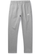 NIKE - NSW Club Slim-Fit Logo-Embroidered Cotton-Blend Jersey Sweatpants - Gray