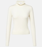 McQueen Scalloped wool-blend sweater
