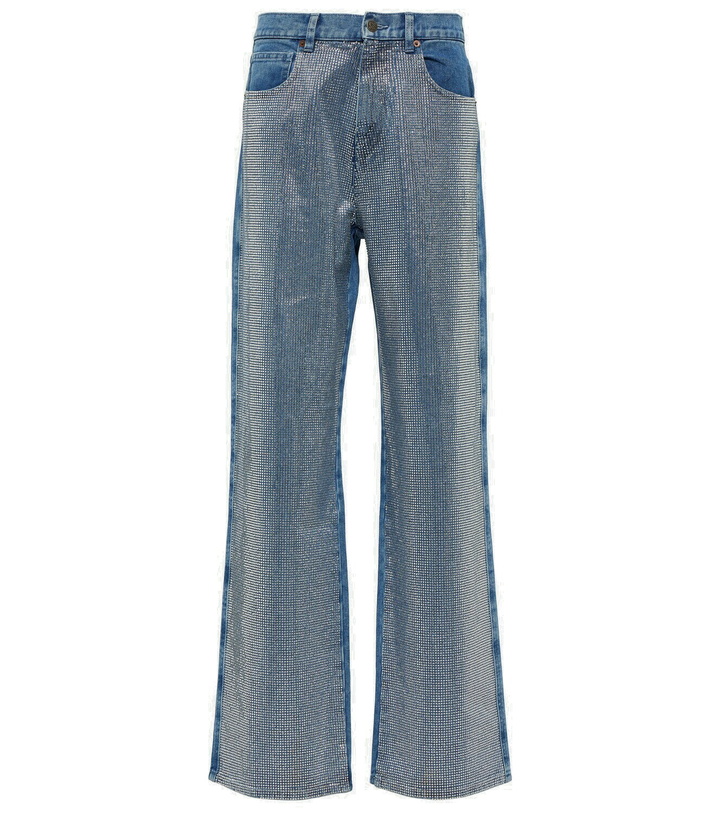 Photo: Giuseppe di Morabito Embellished high-rise wide-leg jeans