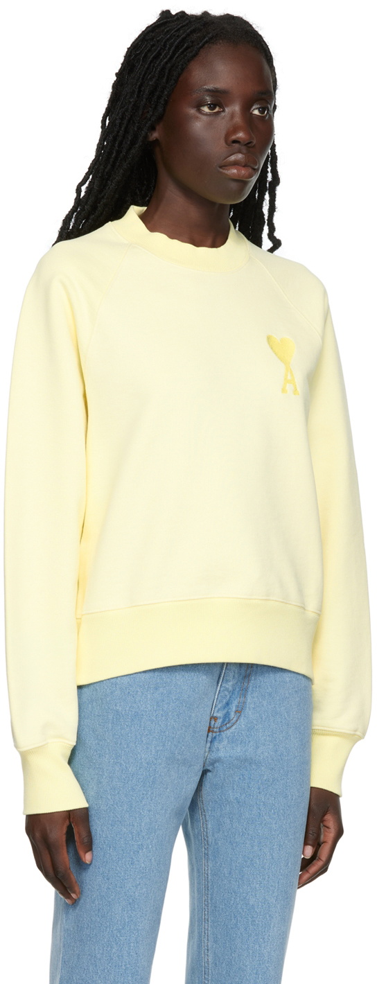 AMI Paris Yellow Ami de Cœur Sweatshirt AMI