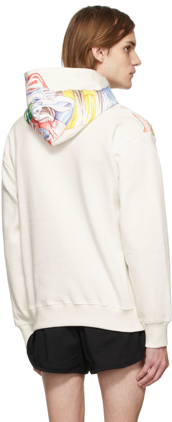 JW Anderson Off-White Pol Anglada Classic Rugby Print Hoodie