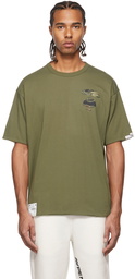 AAPE by A Bathing Ape Reversible Khaki Graphic T-Shirt