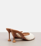 Aquazzura Loom macramé mules