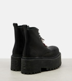 Balenciaga Embellished leather platform combat boots