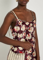 Rabanne Floral-print Metal Detail Silk Blouse Multicoloured