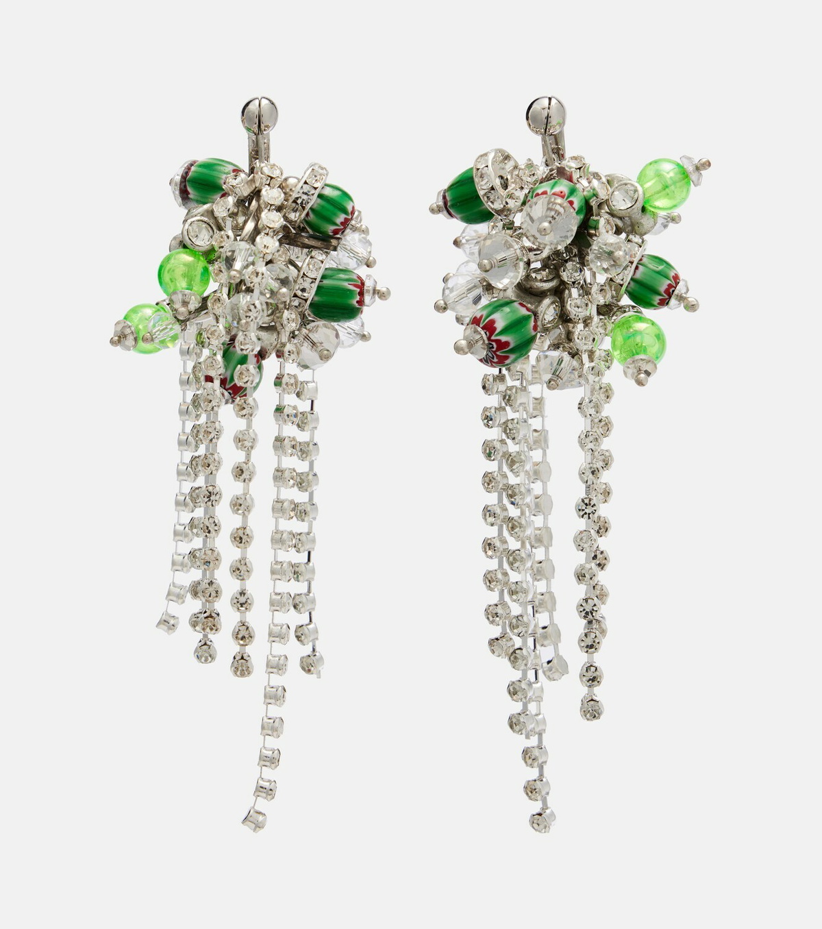 Dries Van Noten Crystal-embellished drop earrings