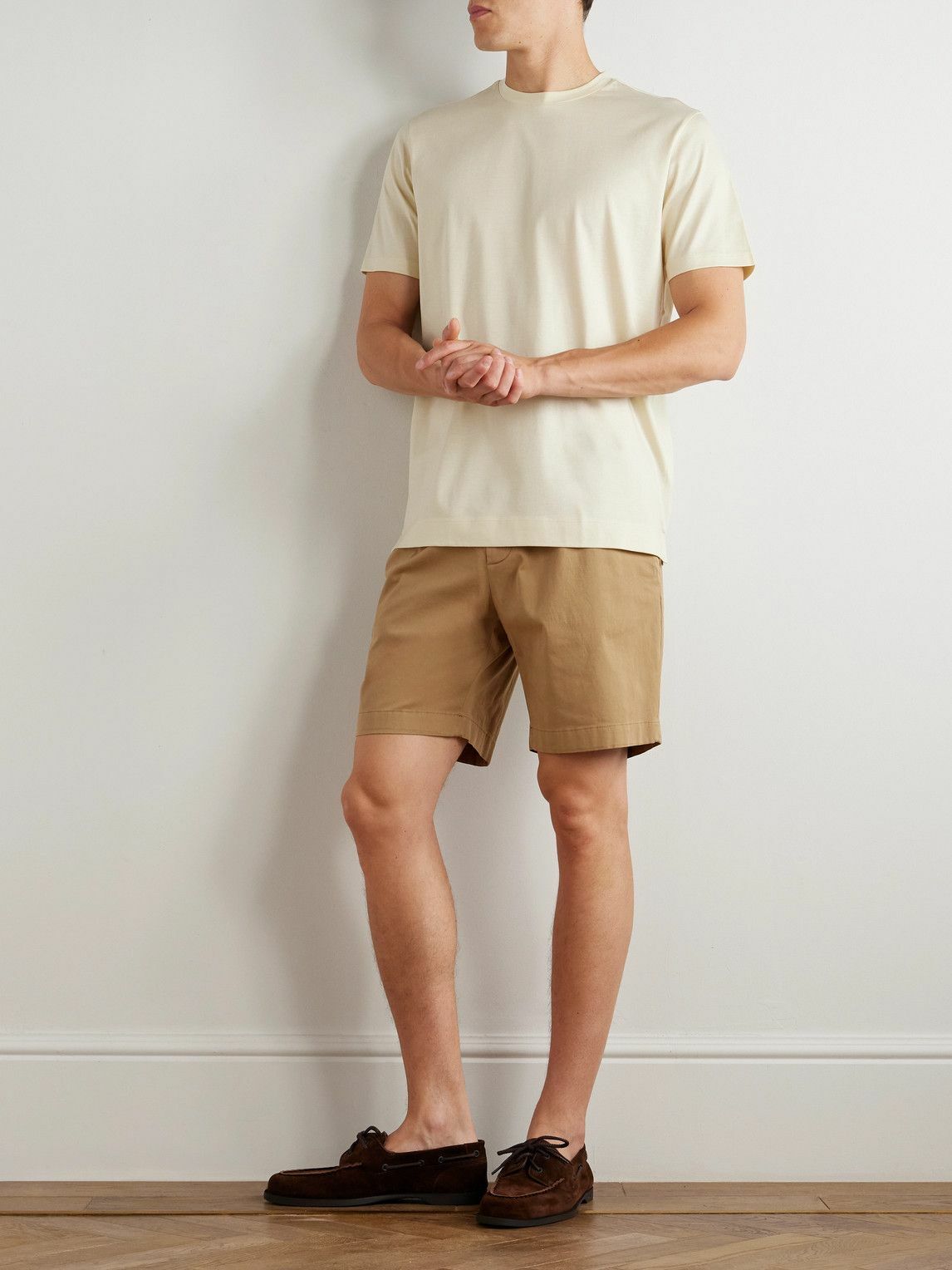 Boglioli - Straight-Leg Cotton-Blend Twill Bermuda Shorts - Brown