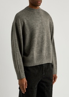 Mki Miyuki Zoku Logo-embroidered Knitted Jumper Grey