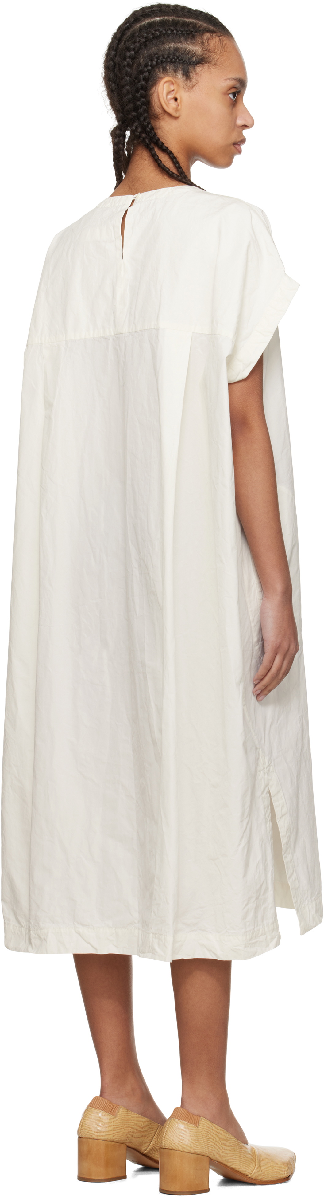 CASEY CASEY Off-White Odem Midi Dress