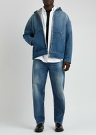 Valentino Hooded Denim Jacket Mid Blu