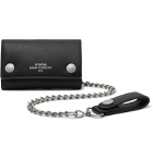 WTAPS - Chain-Embellished Logo-Print Faux Leather Wallet - Black