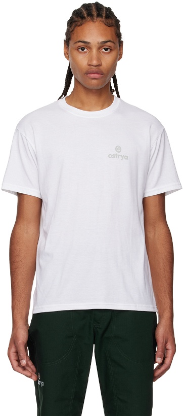 Photo: Ostrya White Screen Printed T-Shirt