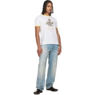 COÛT DE LA LIBERTÉ White Weston Mile High Embroidered Crew Ringer T-shirt