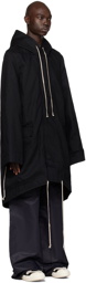 Rick Owens DRKSHDW Black Hooded Denim Coat
