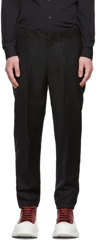 Photo: Alexander McQueen Black Wool & Mohair Double Trousers