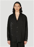 Saintwoods - Logo Print Pyjama Shirt in Black