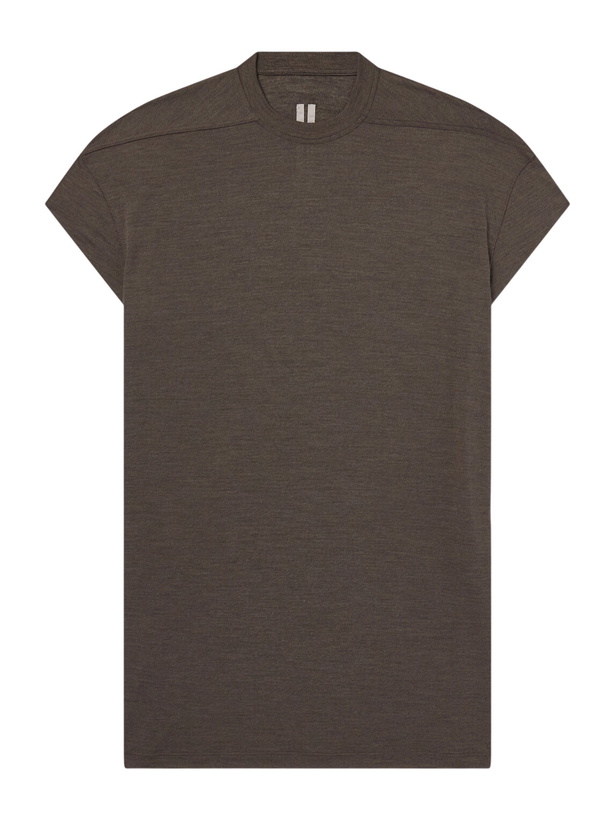 Photo: Rick Owens - Jumbo Wool and Silk-Blend Jersey T-Shirt - Green