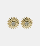 Sydney Evan Sunburst 14kt gold earrings with diamonds