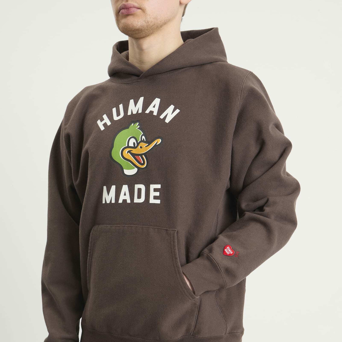 HUMAN MADEダッグ　パーカー Human Made Men's Heavyweight Duck Head Hoodie in Brown Human Made