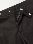 Lardini - Prince of Wales Checked Straight-Leg Wool Trousers - Brown