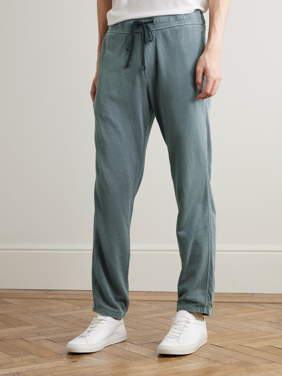 James Perse - Loopback Supima Cotton-Jersey Sweatpants - Blue